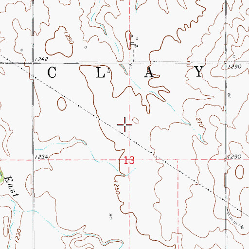 Topographic Map of Township of Clay, OK