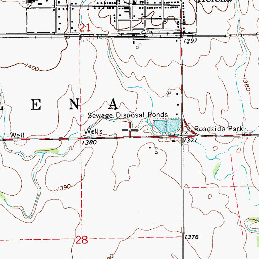 Topographic Map of Township of Helena, OK