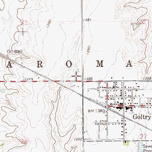 Topographic Map of Township of Karoma, OK