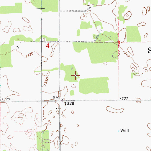 Topographic Map of Township of Stone, OK