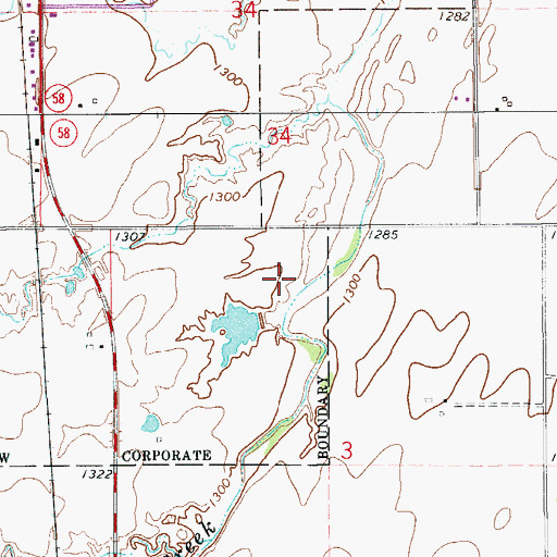 Topographic Map of Township of Fairview, OK