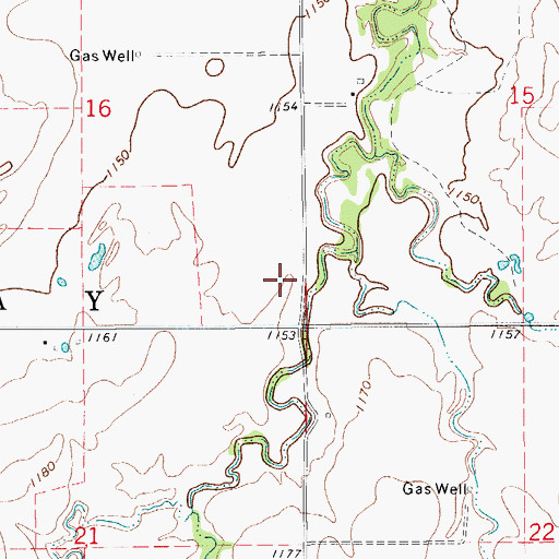 Topographic Map of Township of Seay, OK