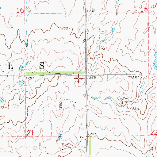 Topographic Map of Township of Wells, OK