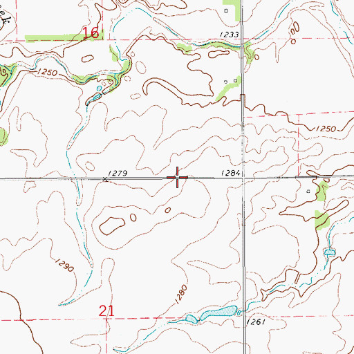 Topographic Map of Township of Cedar Valley, OK