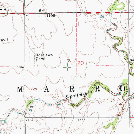Topographic Map of Township of Cimarron, OK
