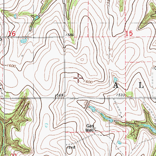 Topographic Map of Township of Alfalfa, OK