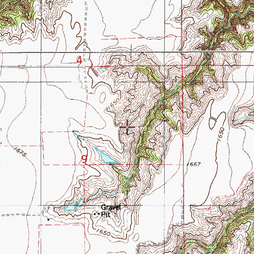 Topographic Map of Township of Long, OK
