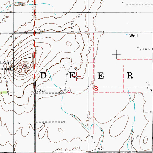 Topographic Map of Township of Deer Creek, OK