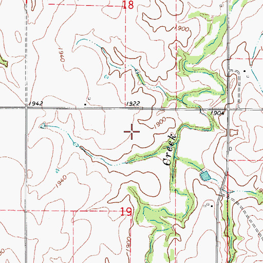 Topographic Map of Township of Simpson, OK