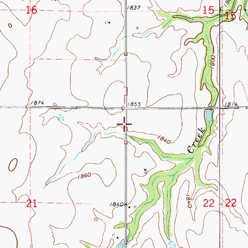 Topographic Map of Township of Marion, OK