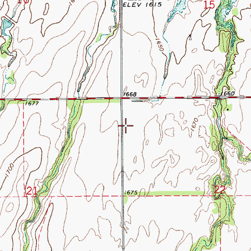 Topographic Map of Township of Lincoln, OK