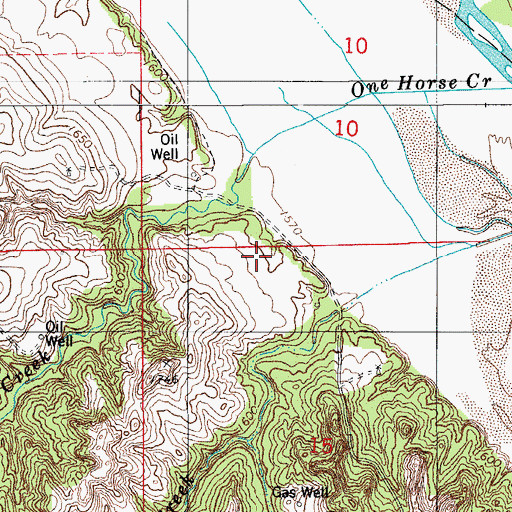 Topographic Map of Township of Dewey, OK