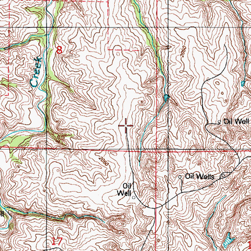 Topographic Map of Township of Trail, OK