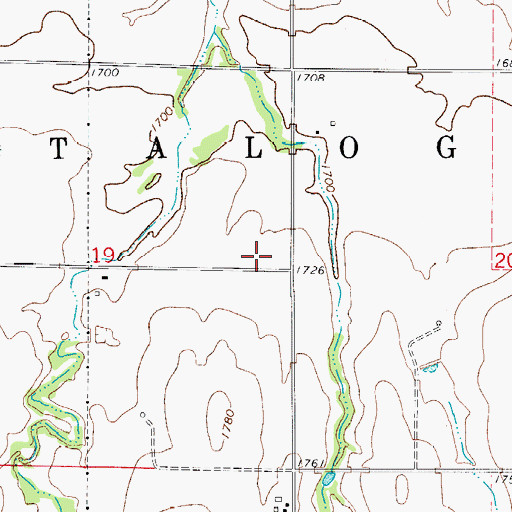 Topographic Map of Township of Taloga, OK