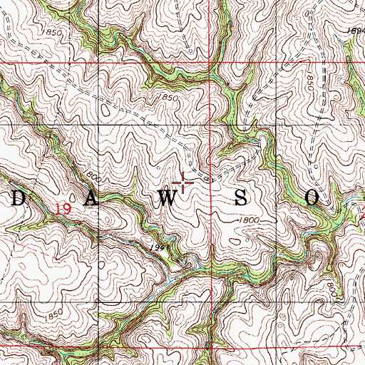 Topographic Map of Township of Dawson, OK
