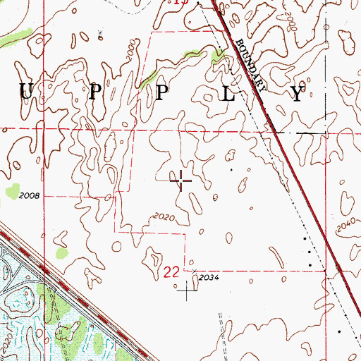 Topographic Map of Township of Supply, OK