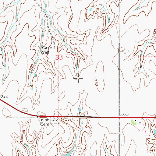 Topographic Map of Township of Garvey, OK