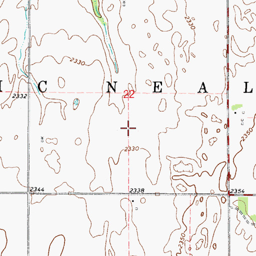 Topographic Map of Township of McNeal, OK