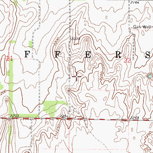 Topographic Map of Township of Jefferson, OK