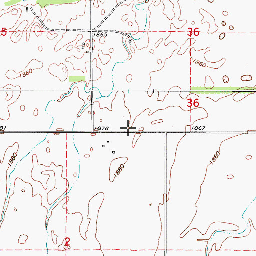 Topographic Map of Township of Webster, OK