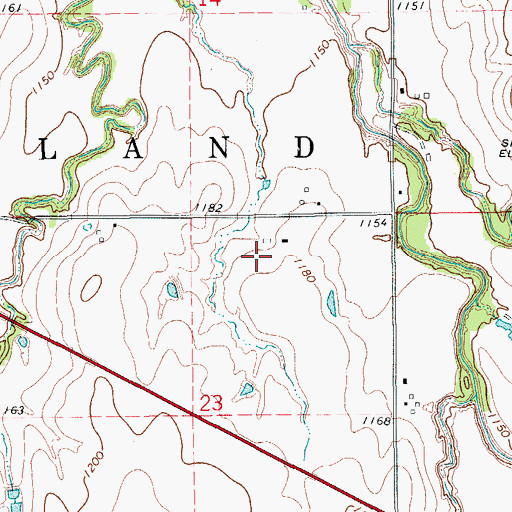 Topographic Map of Township of Rock Island, OK
