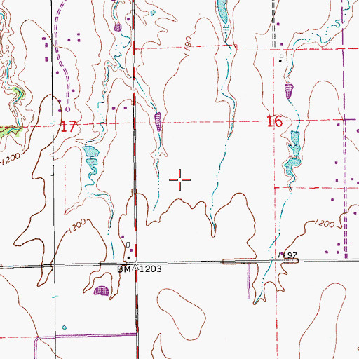 Topographic Map of Township of Mathewson, OK