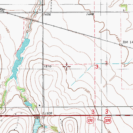Topographic Map of Township of Valley, OK