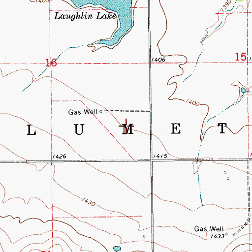 Topographic Map of Township of Calumet, OK
