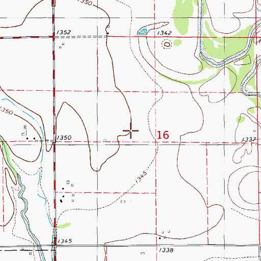 Topographic Map of Township of Darlington, OK