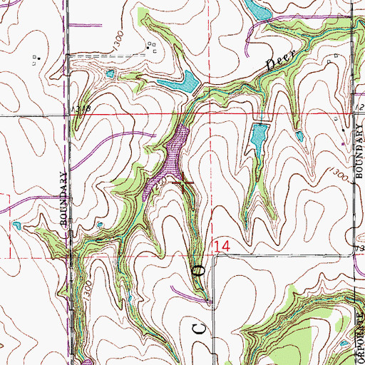 Topographic Map of Township of Frisco, OK