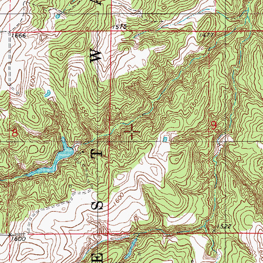 Topographic Map of Township of West Walnut, OK