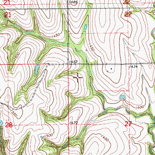 Topographic Map of Township of Maple, OK