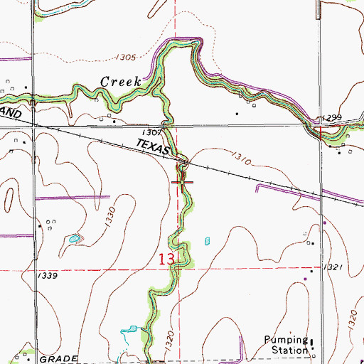 Topographic Map of Township of El Reno, OK