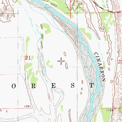 Topographic Map of Township of Forest, OK