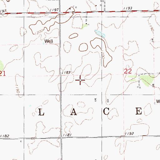 Topographic Map of Township of Lacey, OK