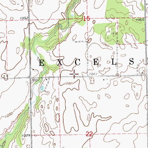 Topographic Map of Township of Excelsior, OK
