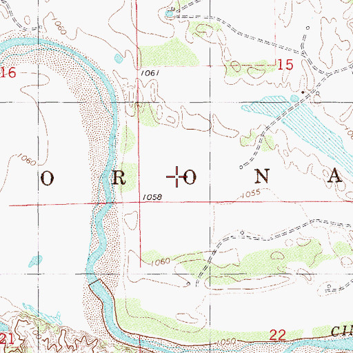 Topographic Map of Township of Coronado, OK