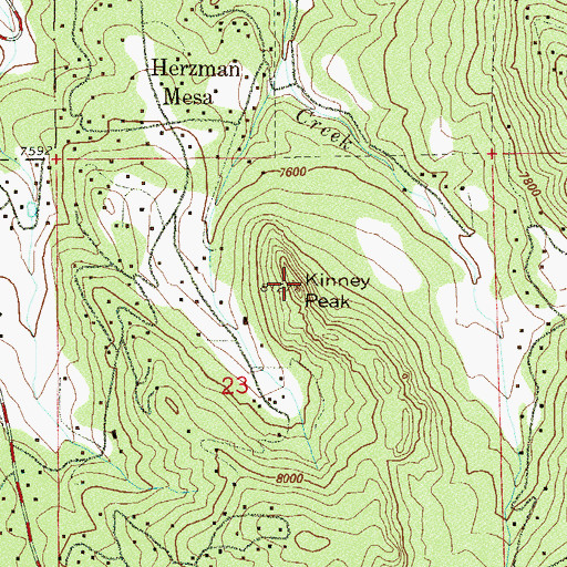 Topographic Map of Kinney Peak, CO