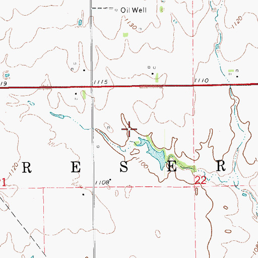 Topographic Map of Township of Reserve, OK
