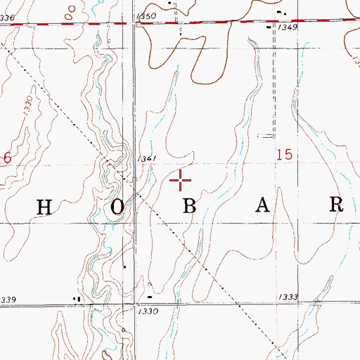 Topographic Map of Township of Hobart, OK
