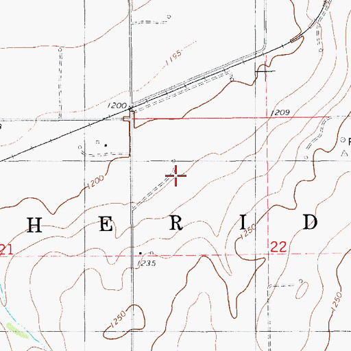 Topographic Map of Township of Sheridan, OK