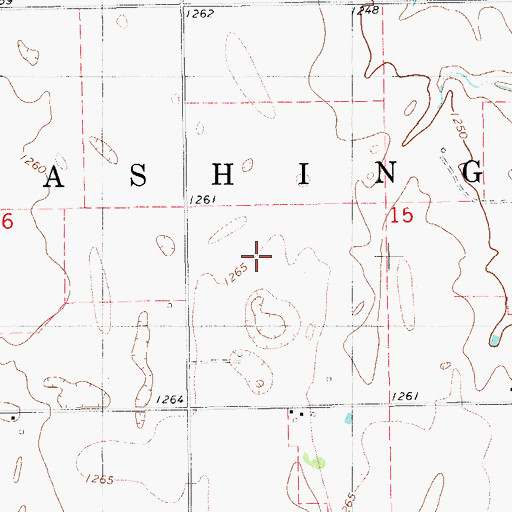 Topographic Map of Township of Washington, OK