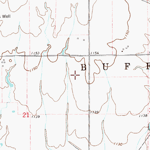 Topographic Map of Township of Buffalo, OK