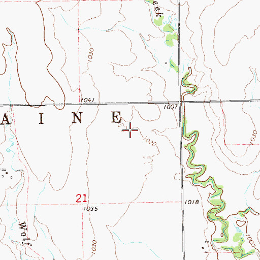 Topographic Map of Township of Blaine, OK
