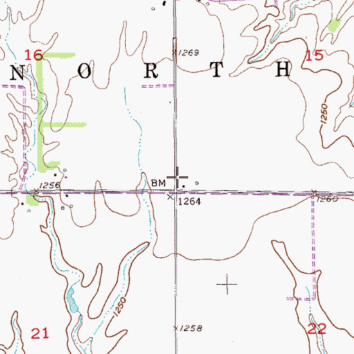 Topographic Map of Township of North Enid, OK