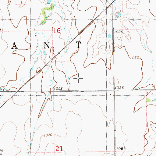Topographic Map of Township of Grant, OK