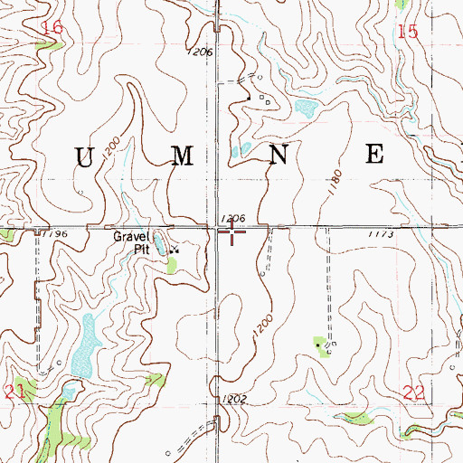Topographic Map of Township of Sumner, OK