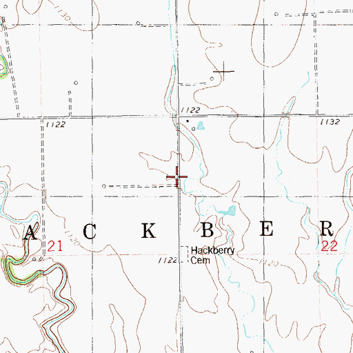 Topographic Map of Township of Hackberry, OK