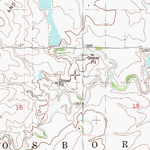 Topographic Map of Township of Osborn, OK