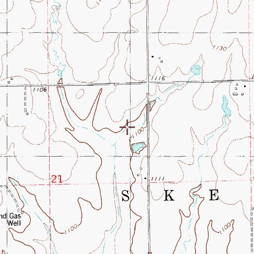 Topographic Map of Township of Skeleton, OK
